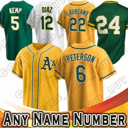 25 Brent Rooker Camiseta de béisbol Ryan Noda Esteury Ruiz Ken Waldichuk Atletismo Zach Jackson Mason Mille JJ Bleday Jesús Aguilar Tony Kemp Ramón Laureano Kyle Muller