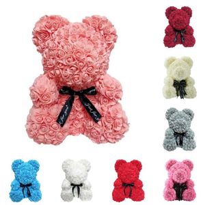 25 cm Rose ours simulation Fleur Créative Gift Soap Rose Teddy Bear Birthday Gift Ground Bourse T8G018 271 G24532471