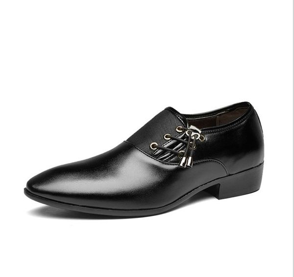 25 colores Clásicos Hombres de negocios Zapatos de vestir de diseñador Moda Elegante Boda formal Resbalón en la oficina Zapato Oxford para hombres Fiesta Pu leahter botas de lujo Tallas grandes 38-48