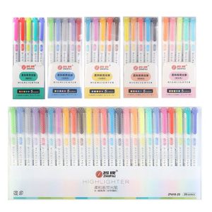 Surligneurs 25 couleurs/boîte Mildliner surligneur stylo marqueurs fluorescents Double tête Art marqueur fourniture papeterie japonaise