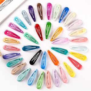 25 couleurs pinces à cheveux Snap en métal sans glissement barrettes pour enfants adolescents femmes, épingles à cheveux de conception de dessin animé de couleur bonbon mignon