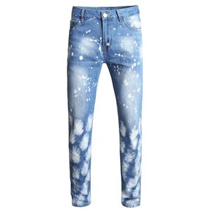 25 types de style déchiré jeans hommes skinny slim fit denim pantalon décontracté bleu meulage blanc affaires style main point pantalon