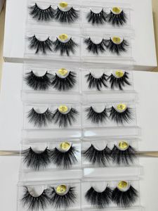 25 mm de long des cils de vison 3D Faux de coiffures pour faire la version allongeante des cils à la main 10 sets 2365248