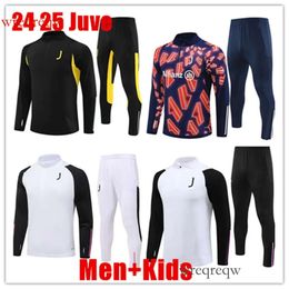 25 NOUVELLES JUVE Suisses survêtements Soccer Team Training Suits 23 24 hommes et enfants maillots de football Veste jogging Kits survivant Foot Chandal Tuta da Calcio