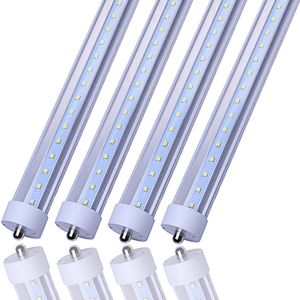 25-pack, 8ft enkele pin T8 LED-buislicht, 8ft 45W (80W EQ), 5000K (daglichtgloed). 4500lm, dual-end powered, frosted cover, LED-winkellicht