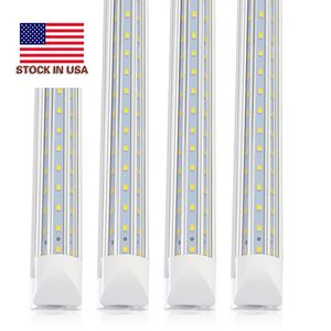 25 / Pack Double rangée Integrated T8 8ft LED TUBE LED WHITE CLUEL 120W 150W LENTILLE CLEAR