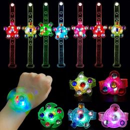 25 Pack LED verlicht fidget spinner armbanden feest gunsten voor kinderen gloeien in de donkere feestartikelen verjaardagscadeaus schatkist