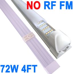 Crestech Lot de 25 lampes LED T8 pour magasin 1,2 m 72 W 6500 K lumière du jour blanc connectable avec tube intégré avec couvercle laiteux, barre lumineuse LED pour garage, atelier, armoire