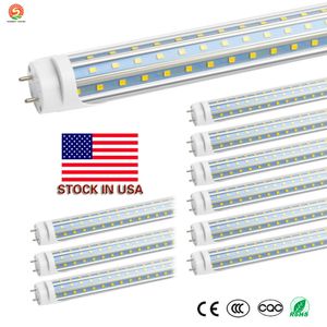 Lot de 25 ampoules LED T8 de 1,2 m, lumière du jour 6000 K 1,2 m Tube LED 60 W de remplacement fluorescent à double extrémité + stock aux États-Unis.