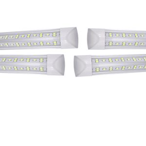 25 stks, 8ft LED-winkelverlichting, 8 voet koeler deur vriezer buis verlichting armatuur, 2 nld 100W 10000 lm, v Vorm fluorescerende buizen Wissen Cover Linkable UsAllight