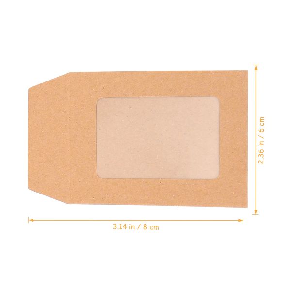 25 PCS Coins Transparent Kraft Paper Photo Enveloppes Folder Document Document For Bank Blank