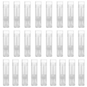 25 PCS Contenedores Tubos de brillo de labios Soporte de lápiz labial Bálsamo labial de plástico Kit de bricolaje vacío Lápiz labial Mini muestra Contenedor cosmético 240311