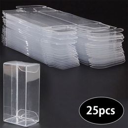 25 PCS Model speelgoedauto transparante PVC Box Wheel stofdichte tentoonstelling Wedding Favor Party Decoratie Clear Gift Display 220427