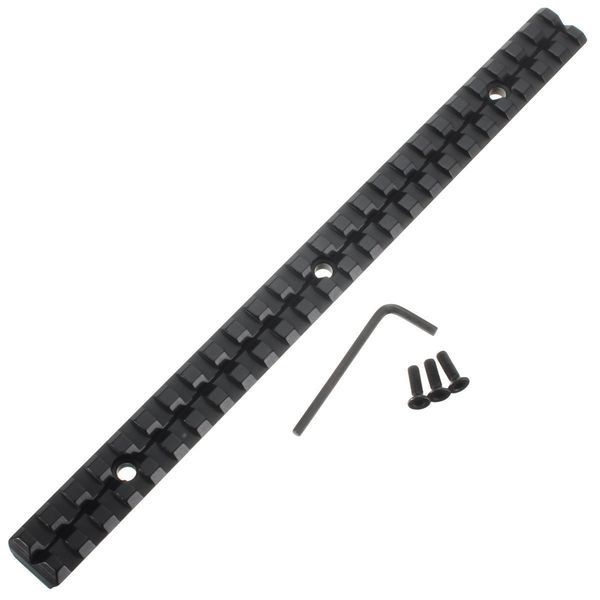 25 ranuras 257mm largo 20mm Picatinny Weaver carril alcance montajes Base para Rifle adaptador de Metal