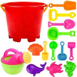 25 # Summer Silicone Soft Baby Beach Toys Kids Mesh Bag Bath Play Set Beach Party Cart Ducks Bucket Sand Molds Tool Gioco d'acqua 220527