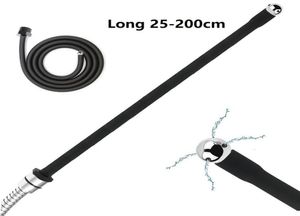 25 à 200 cm de Long Douche Silicone lavement Anal Douche tête de nettoyage perles godemichet Anal buse pointe robinet fixation Gay7277358