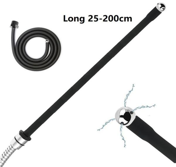 25 à 200 cm de long douche Silicone latema anal douche nettoyage de tête perles de bouche à bout de la buse