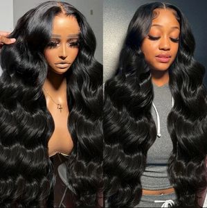 250% 13x6 HD Transparante Body Wave Kanten Voorkant Pruik Braziliaanse 360 Water Klaar om te dragen 5x5 Sluiting Lijmloos Voor Vrouwen 240229