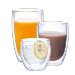 250 350 450 ml Wijnglas Cup Melk Koffie Koffie Dubbele laag Isolatie Water Glass Cup Mok Drinkware whisky vasos de Vidrio LJ200821