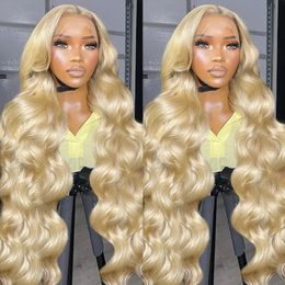 250% 613 Kant Frontale Pruiken 13X6 Honing Blonde Body Wave Kant Voor Pruik Braziliaanse 13X4 Transparante kleur Menselijk Haar Pruik Voor Vrouwen