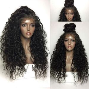 250 Dichtheid Curly 360 Lace frontale Braziliaanse haarpruiken Natuurlijke haarlijn vooraf geplukte Maleisische Remy Front Human Wig Diva18973189
