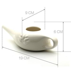 250 ml keramische neti pot neusreinigingspot voor verwijdert stofneus wassen comfortabel tuit pot voor reiswandelen gemakkelijk te reinigen