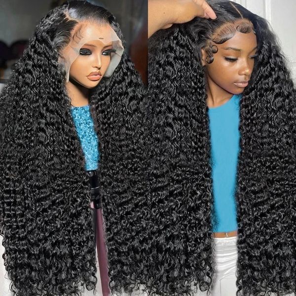 250% Water Wave 13x6 Lace Lace Front Wig Loose Deep Wave Deep Lace Frontal Wig Curly 5x5 Wigless Wig Hair Human Prêt à porter