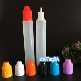 2500Pcs 1OZ PE Fles E Vloeibare Flessen 30ml Druppelaar Plastic Lege Pen Stijl Flessen met Kleurrijke kindveilige Caps Drwsk