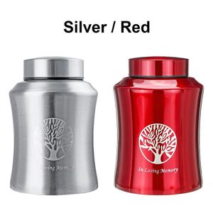 250500800 ml huisdier Memorial Urn Cremation Mini urns voor menselijke as Casket Funeral Stainless Steel opslagpot 231222