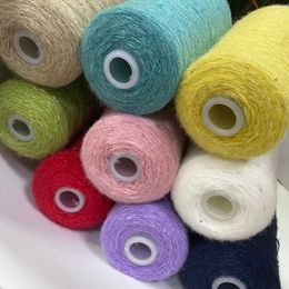 Hilo de lana de lana de 250 g Hilo de seda suave Hilo mezclado para crochet brillante para tejer a mano suéter suave de palo de crochet T49