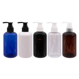 250ml 24 pcs Lotion bouteille en plastique vide Conteneur de shampooing avec des bouteilles transparentes de pompe pour animaux de compagnie utilisés pour la commande crème de bricolage