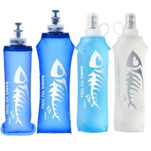 250 ml 500 ml sac d'eau pliable portable ultraléger TPU bouteille d'eau souple Sport de plein air randonnée Camping sac d'eau pliant 240325