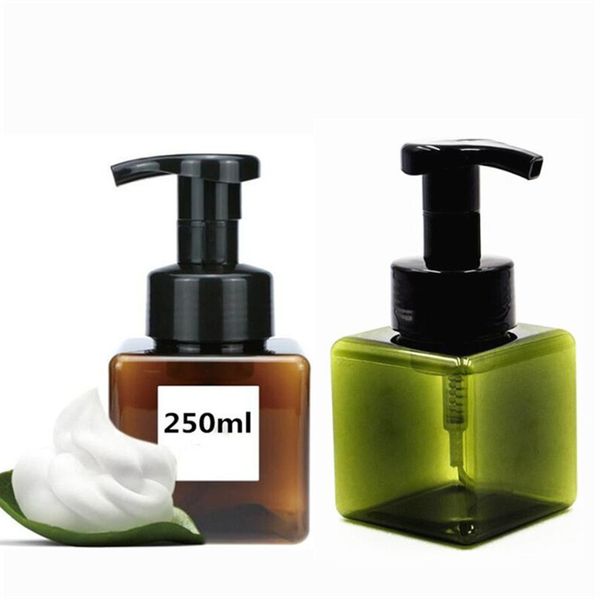 Bouteille de pompe en plastique moussante de 250 ml/8.5 oz distributeur de mousse de savon rechargeable Portable vide moussant bouteille de distributeur de savon pour les mains