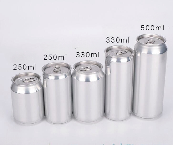 250ml 8オンスアルミニウム缶缶プラスチックペットボトルペットプルリングリングスリム標準ソーダビールイージーオープンエンドカスタムステッカーラベル