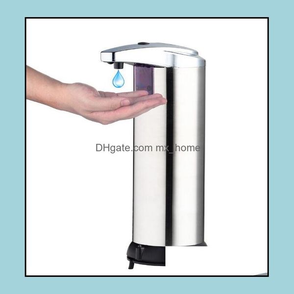 Base de dispensador de jabón con Sensor Matic de 250Ml, desinfectante táctil de acero inoxidable montado en la pared para cocina, baño, entrega directa, 2021, otros grifos