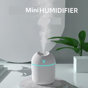 Mini humidificador de aire de 250ML, difusor de aceite esencial de Aroma USB para el hogar, coche, generador de niebla ultrasónica con difusor de lámpara de noche de Color LED
