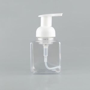 Bouteille de désinfectant pour les mains en plastique PET de 250 ml Bouteille de pompe à mousse carrée pour le nettoyage du visage (expédition rapide gratuite par mer) Tedwg