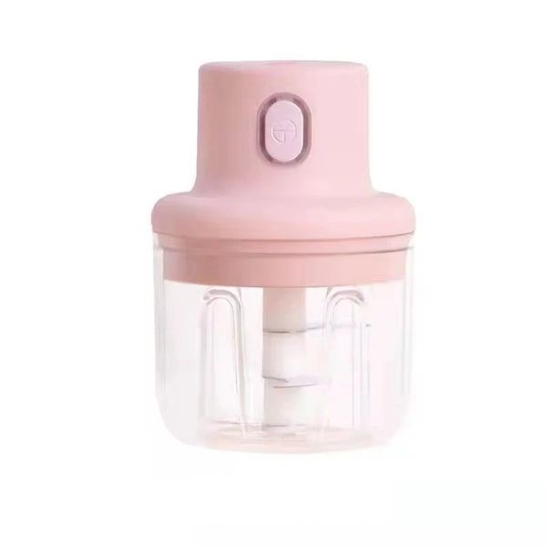 250 ml Pink USB sans fil électrique Masher Sturdy Press Mincer Vegetable Chili Grider Grinder Food Chopper Kitchen Tools