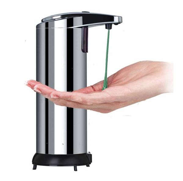 250 ml de acero inoxidable Dispensador de jabón automático Sensor de infrarrojo Dispensador de jabón desinfectante Touchless dispensador para la cocina de baño5901330