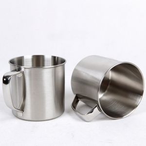 250Ml En Acier Inoxydable Café Thé Tasse Tasse Camping Voyage Diamètre 7cm Bière Lait Expresso Isolé Incassable Enfants Tasse WX9-303