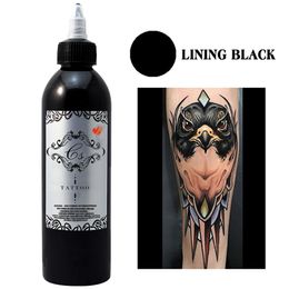 250 ml Super Black Black Black Microblading Pigment Body Art Paint Tattoo Supply Dynamic Tattoo Ink Permanente Make-up