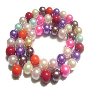 250pcs / lot 8mm mélange de couleurs perles rondes en verre en vrac pour bricolage artisanat bijoux cadeau MP062438