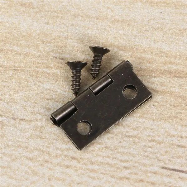 250pcs / Set Hunding Hinges Automatique Closing Spring Hinges Hinge pour la boîte à bijoux (50 pc charnières et 200pcs Vis