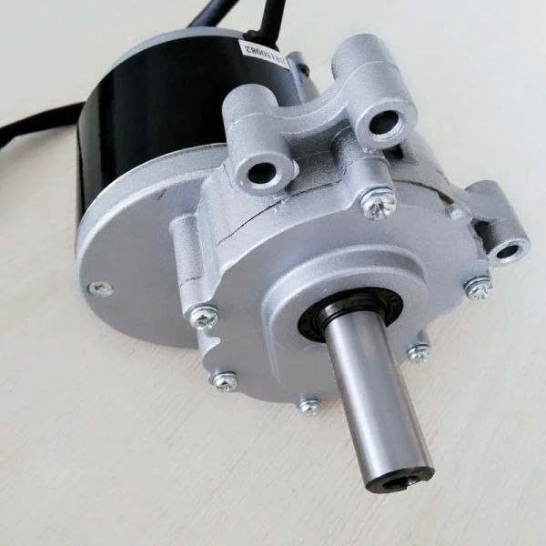 250W 24V 75 rpm o 120 rpm Motor de cepillo de baja velocidad, eje de 44 mm más largo, diámetro del eje 17 mm, silla de rueda Motor cepillado de engranaje CC, motor cepillado,