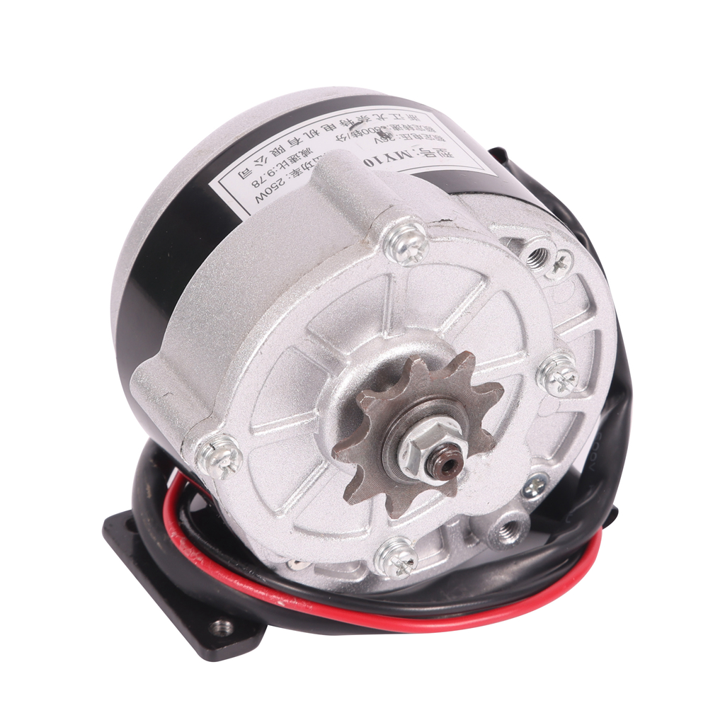 250W 350W 12V 24V 36V Gear Motor Electric Tricycle Brush DC Borstad Motor MY1016Z3 för E Bike Motorcykel