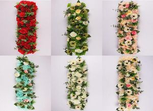 25100 cm Elegant Artificial Flower Rows Centres de mariage Route de la table de fleurs citées Runner Decoration Supplies 3925176