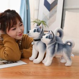 2530cm Simulatie Husky Dog Plush Toy Wolf Soft Stuffed Animal Leuk pluche Kawaii Children Doll Fluffy Birthday Gift Child Boy 240411