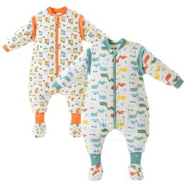 2535 TOG Babyslaapzak met been Dikke warme afneembare slaapzak met lange mouwen voor peuterjongen en meisje Kleding Beddengoed Deken 240105