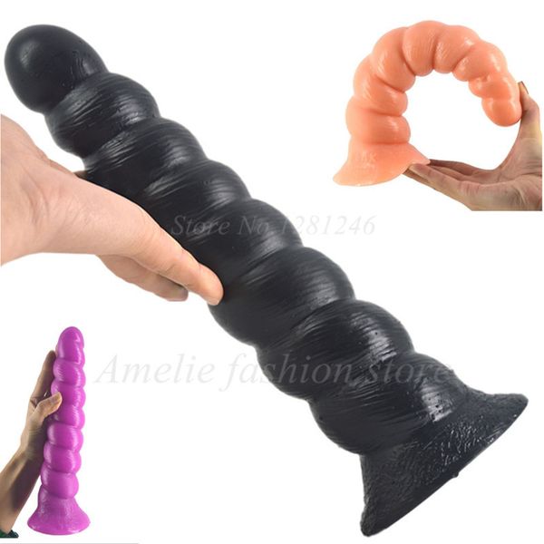 254 mm / 10 pulgadas de largo 8 cuentas Plug Big Anal Dildo Butt Bead Toys Gay Anus Sex Products para hombres, mujeres, erótico Y1892803