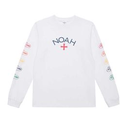 256 A115 A115 Velero de colores 23ss Imprimir NOAH Camiseta Mangas largas Hombres Mujeres Tamaño UE 100 Algodón Top Camisetas Moda Verano Haikyuu J230210 Op